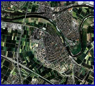 Seckenheim und Ilvesheim von oben Seckenheim und Ilvesheim von oben